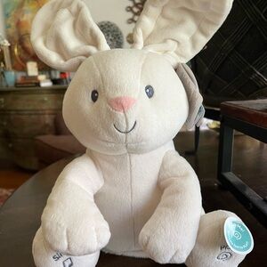 GUND Easter Bunny Talking Animated Ears Flop Up & Down New Great for Nursery